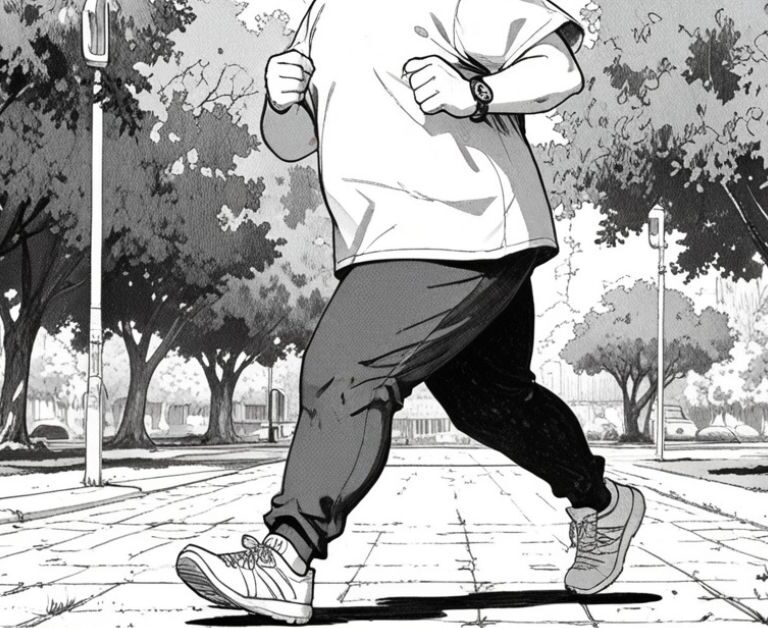 Un principiante iniciando su camino para empezar a correr.