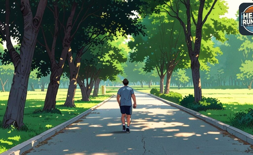 Ilustración de una persona comenzando a correr, representando la acción de empezar a correr desde cero.