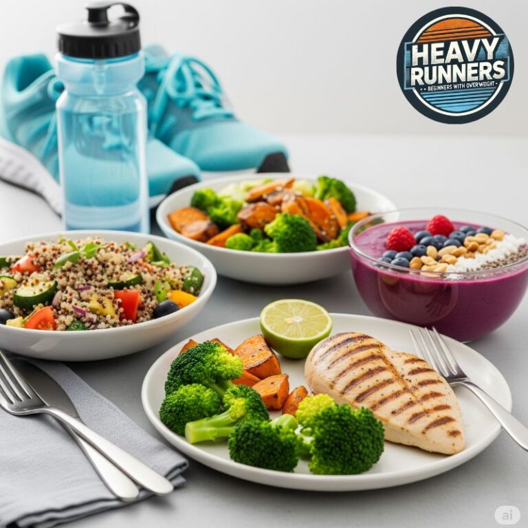 Alimentación para corredores principiantes: mesa con comida saludable y energizante para entrenar