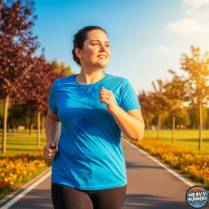 Persona aplicando consejos para ser constante corriendo y bajar de peso.